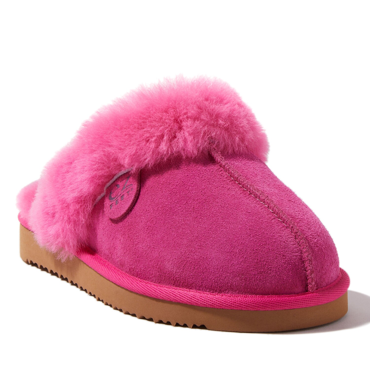 

Женские тапочки EZ Feet из натуральной овчины Dearfoams, цвет Paradise Pink