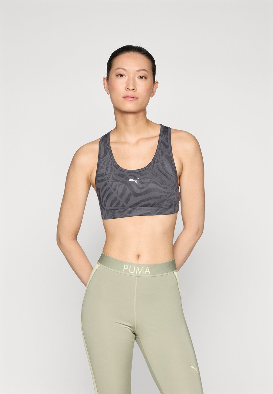 

Бюстгальтер Puma BRA PADDED RIBBON STRIPE PRINT, Dusky Gray/Dark Grey