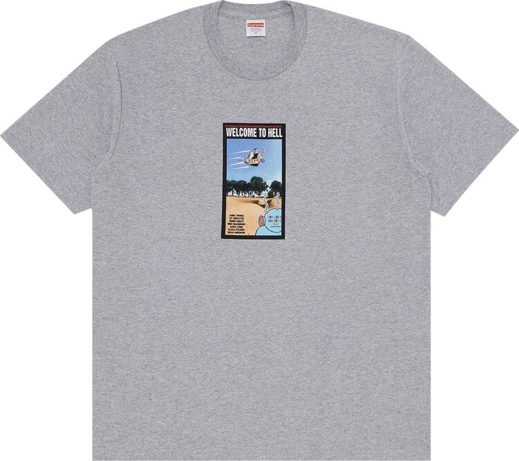 

Футболка Supreme x Toy Machine Welcome To Hell 'Heather Grey', серый