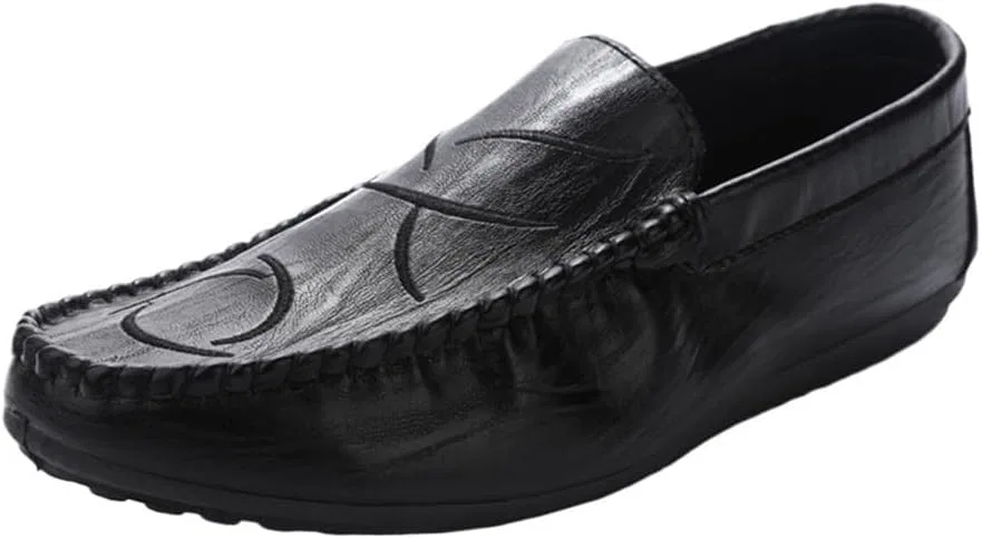 Мужские лоферы из искусственной кожи, повседневные, Black DHFIRUFSHLO
