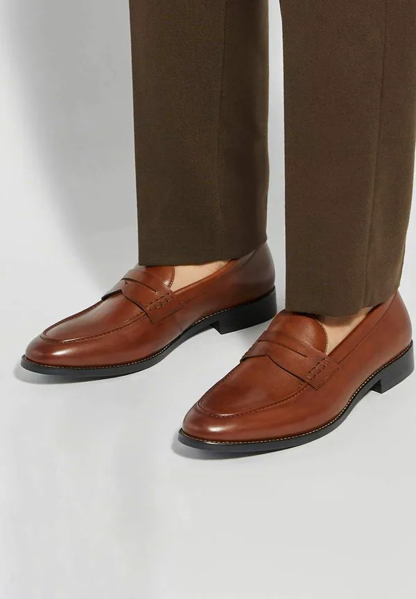 Лоферы skylers, стильные слипоны Dune London, Tan
