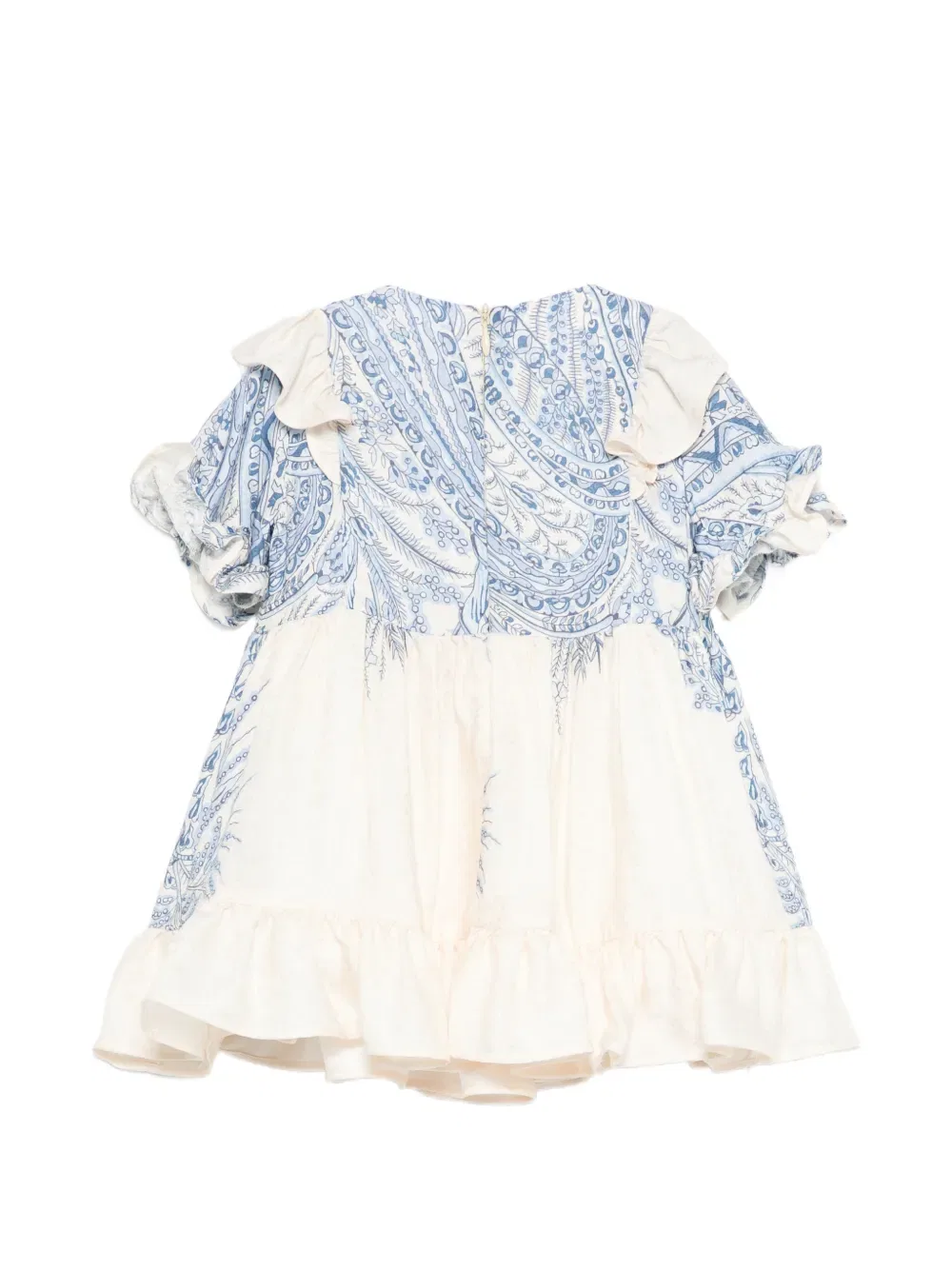 Платье с оборками и принтом Etro Kids, нейтральный — фото 2