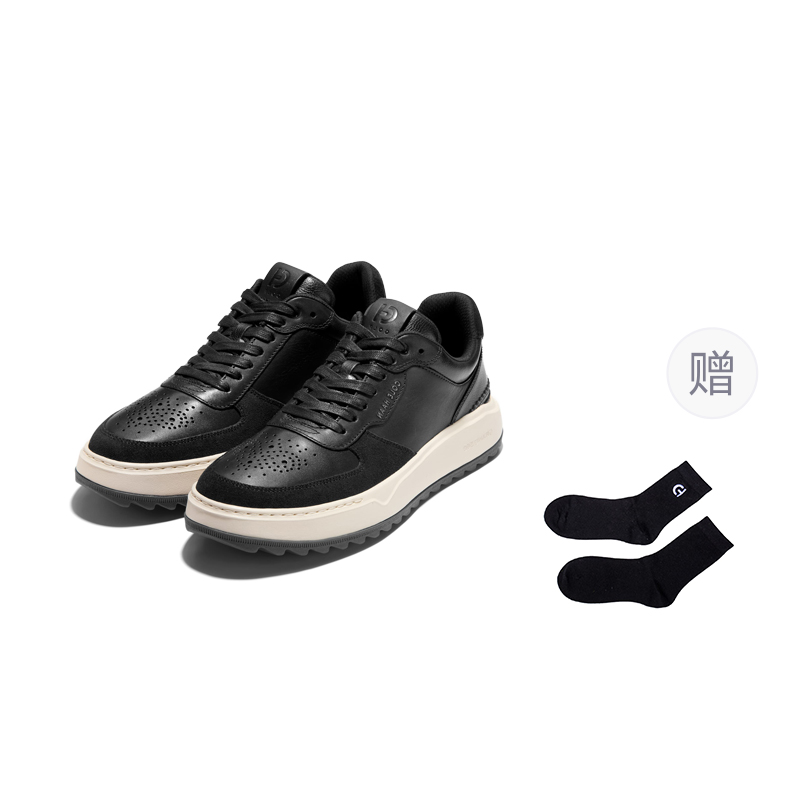 

COLE HAAN Амортизирующие износостойкие низкие скейтерские кроссовки мужские черные - черный (в комплекте носки), цвет Black (Comes with Socks)