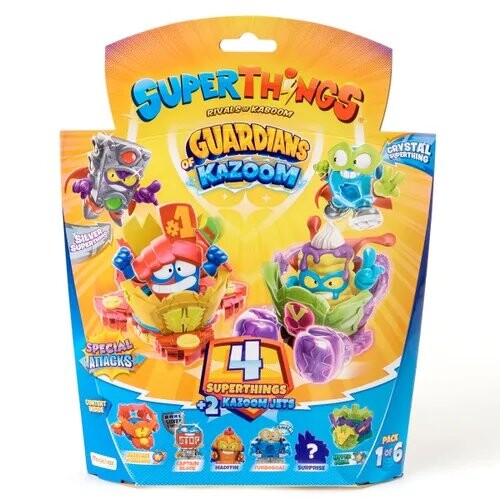 

Super Things 4 фигурки + 2 машины Guardians Of Kazoom S9 Magic Box