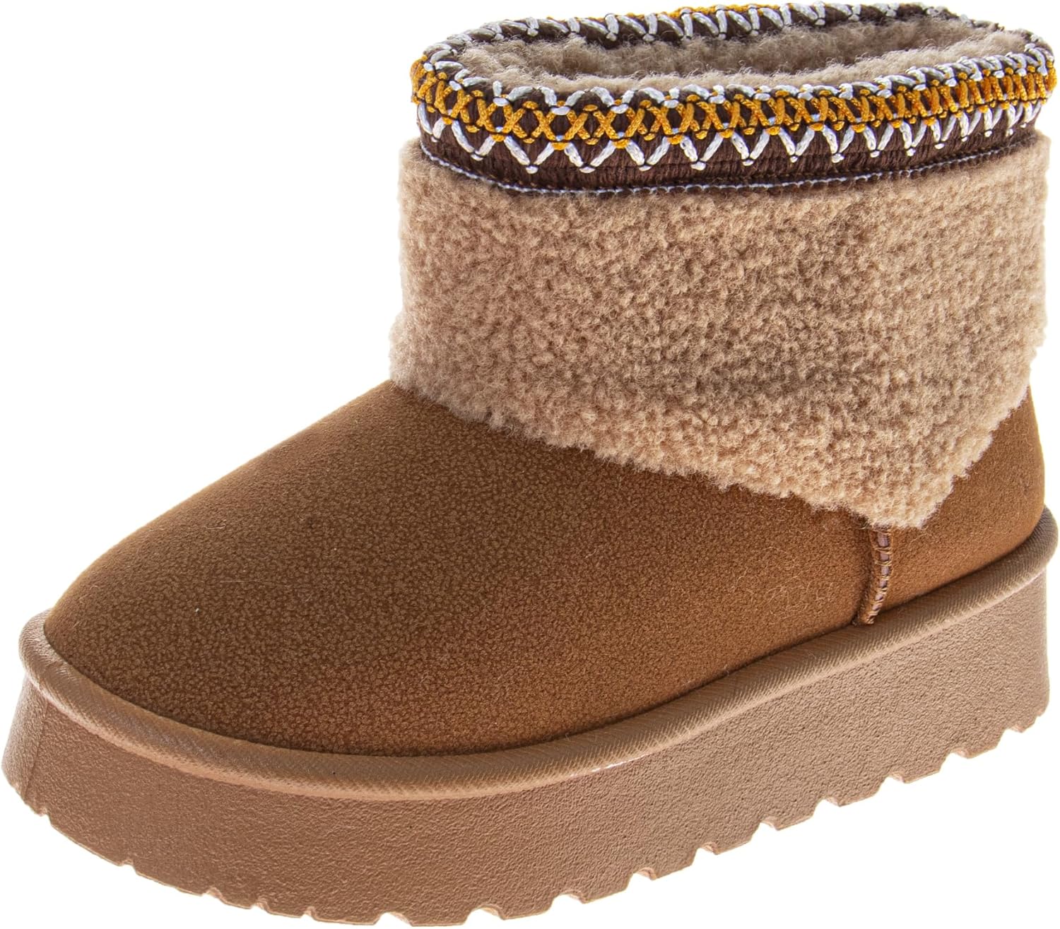 

Сапожки Avalanche для мальчиков и девочек, плюшевые, для детей, теплые зимние ботинки, размер 3-4 для младенцев / 5-10 для малышей / 11-12 для детей, Av-Brown