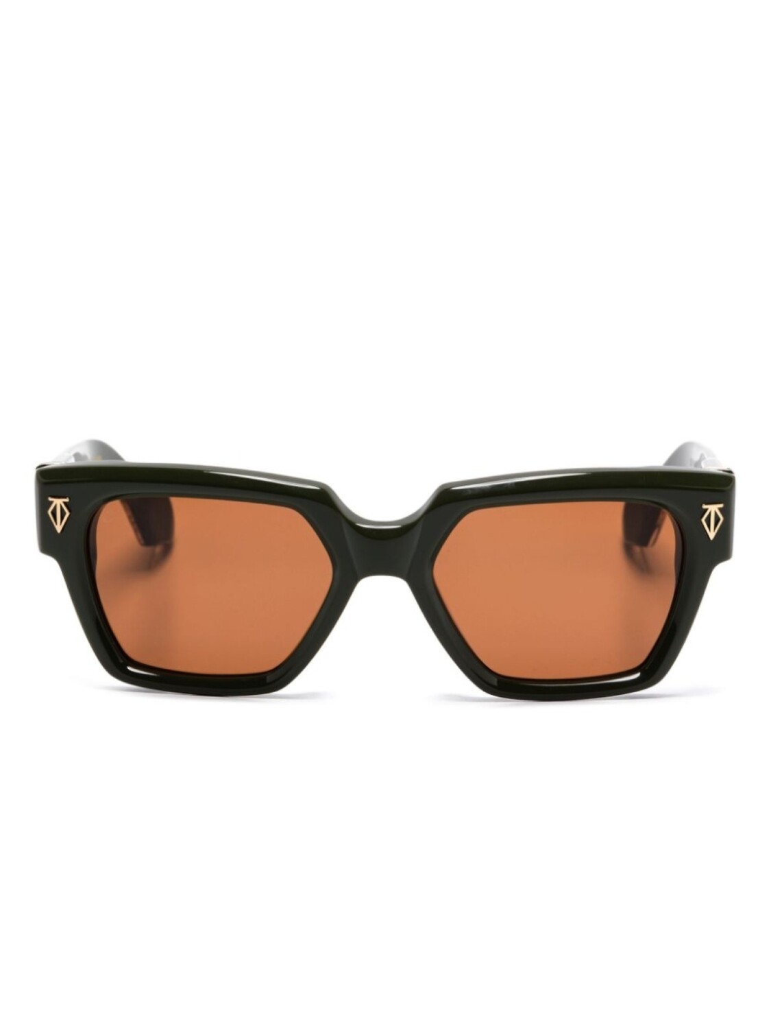 

T Henri Eyewear солнцезащитные очки в квадратной оправе, зеленый