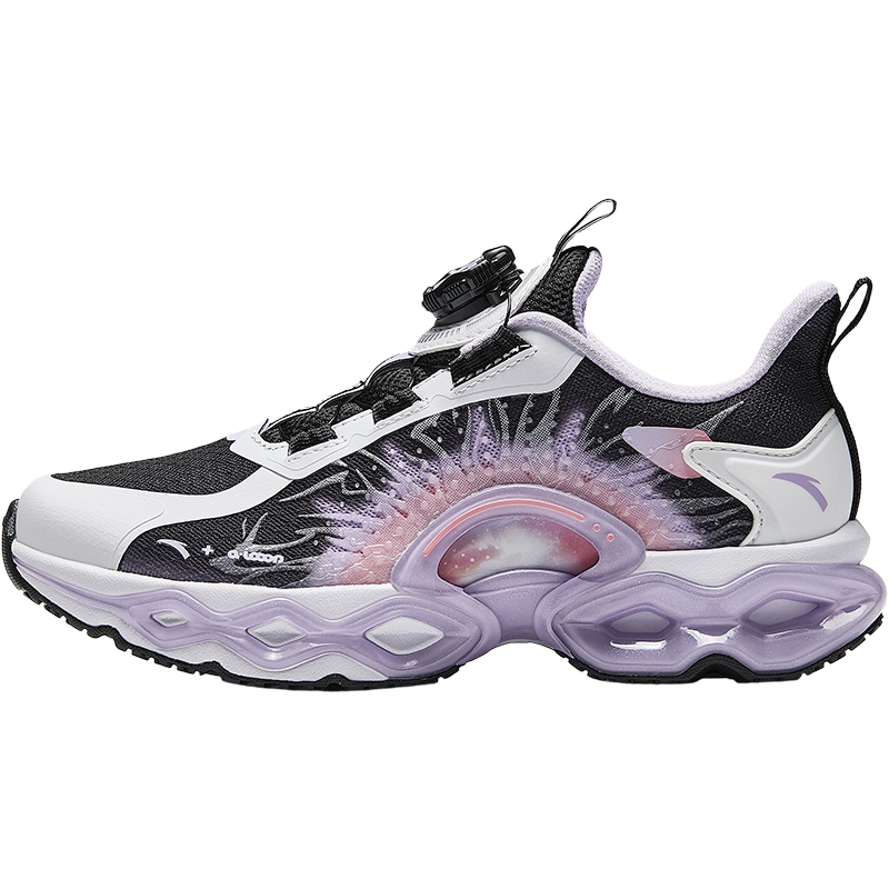 

Antakids Кроссовки Energy Ring 10.0 с противоскользящей подошвой, износостойкие, детские, черные/белые/светло-фиолетовые, для подростков