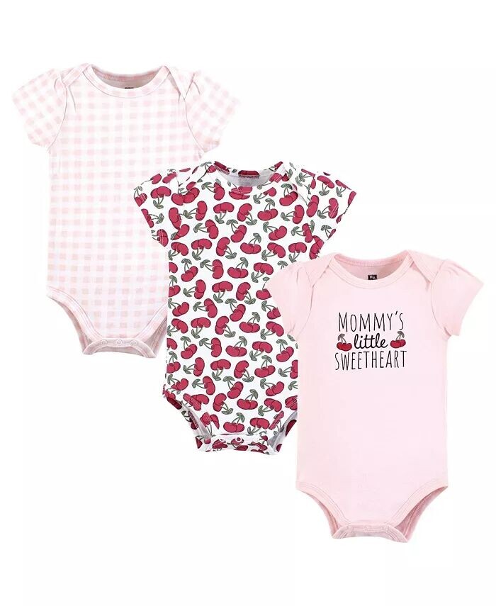 

Хлопковые боди для маленьких девочек, Mommys Sweetheart Cherry, 18–24 месяца Hudson Baby, розовый