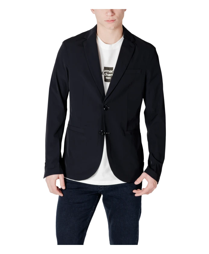 

Мужская хлопковая куртка из весенне-летней коллекции Armani Exchange, черный