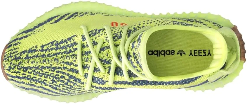 Мужские кроссовки Adidas Yeezy Boost 350 V2, Semi Frozen Yellow/Raw Steel/Red — фото 3
