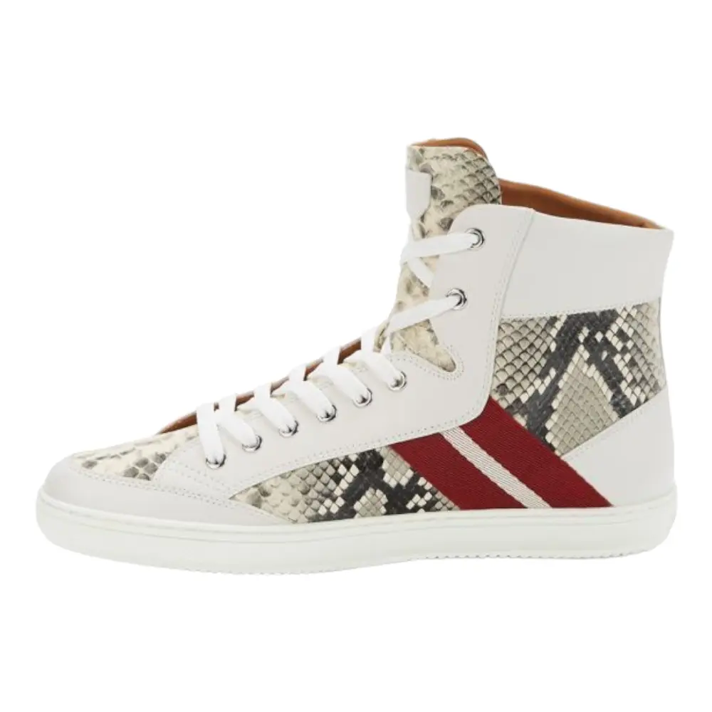 

Bally Oldani Мужские 6240612 Белые высокие кожаные кроссовки, белый