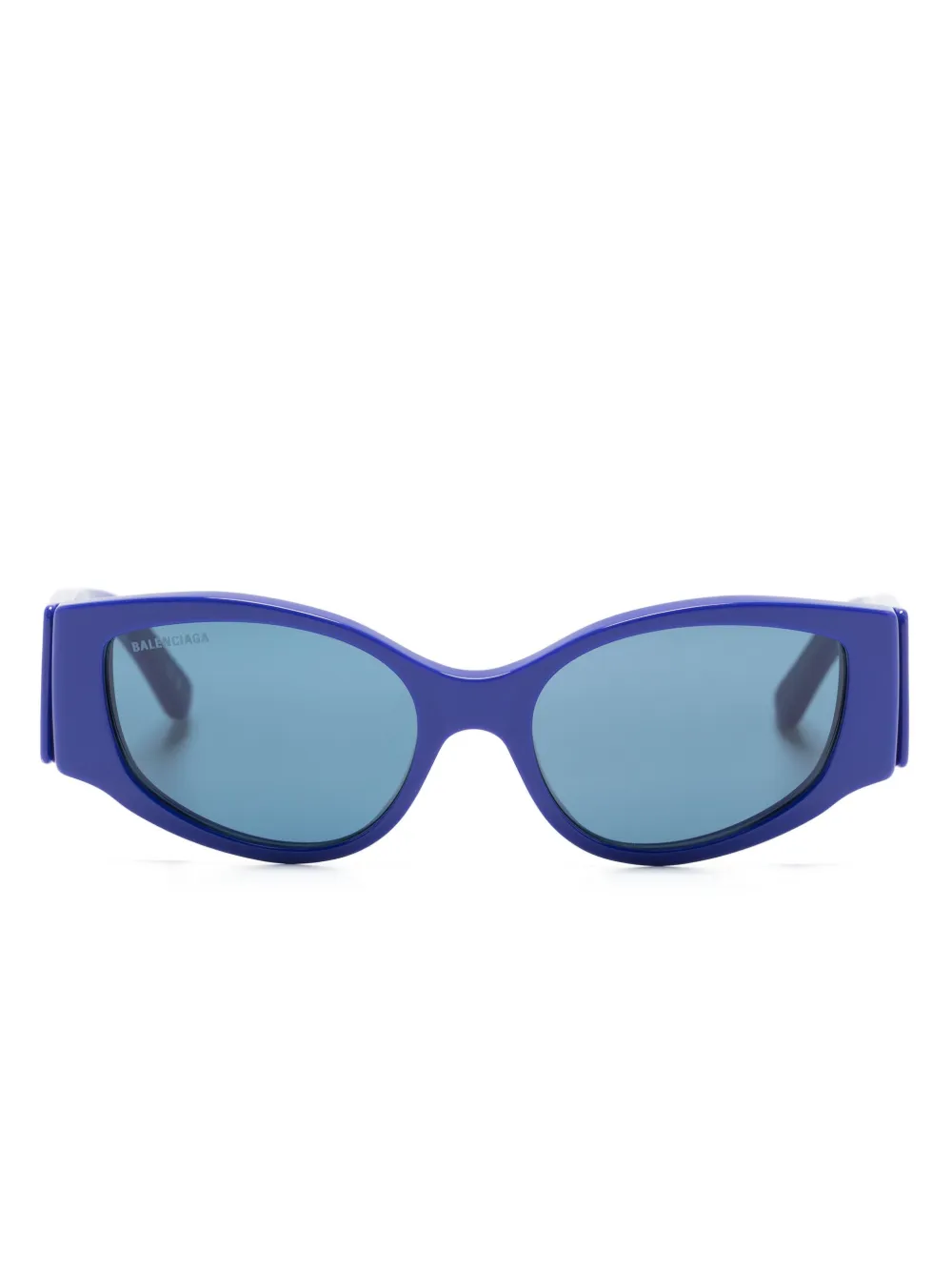 

Солнцезащитные очки в круглой оправе с логотипом Balenciaga Eyewear, синий