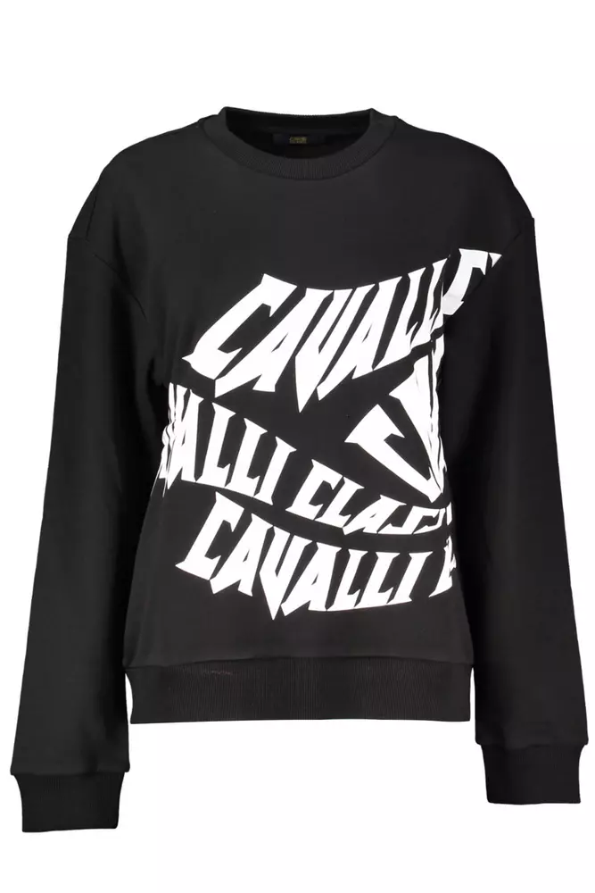 

Черный хлопковый женский свитер cavalli CLASS
