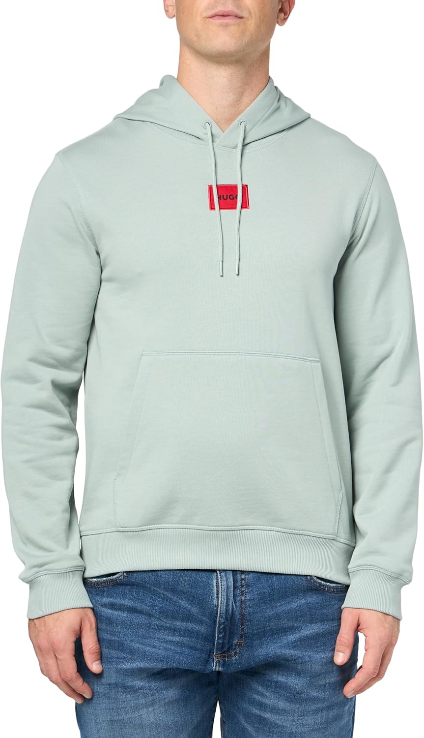 

HUGO Мужская худи Regular Fit с квадратным логотипом, Cucumber Green, Зеленый, HUGO Мужская худи Regular Fit с квадратным логотипом, Cucumber Green