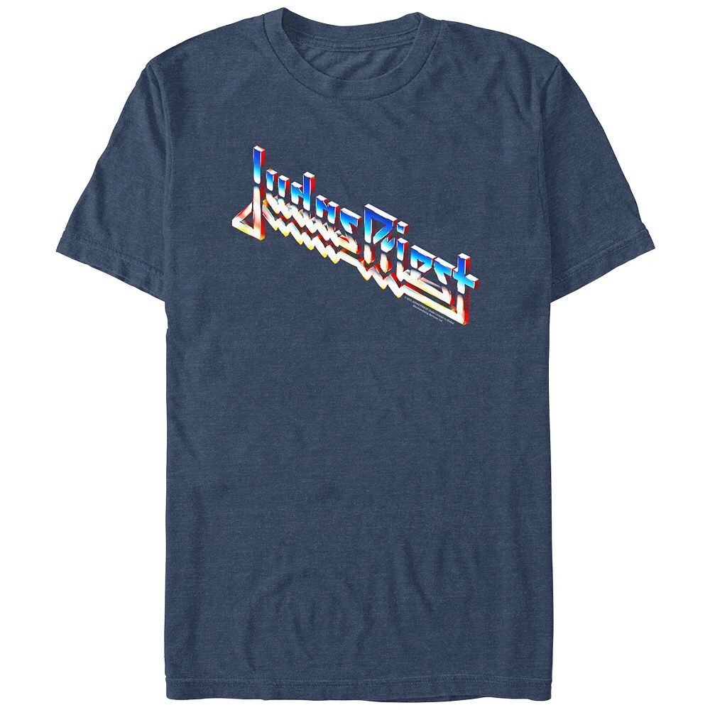 

Мужская футболка с логотипом Judas Priest и графическим рисунком Licensed Character, цвет Navy Heather