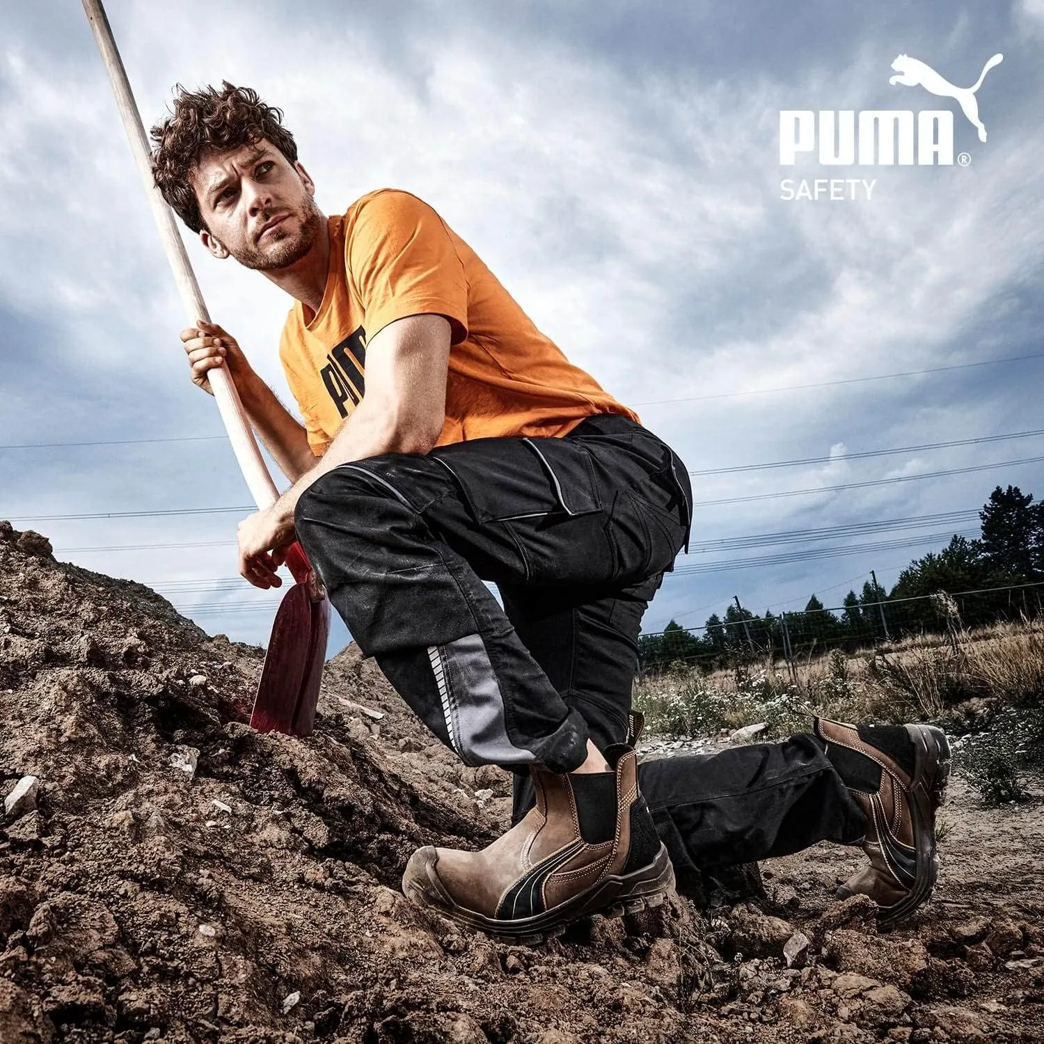 Рабочие ботинки PUMA Safety Men's S3 TANAMI MID - кожаные ботинки с защитным носком - водонепроницаемые и противоскользящие, для работы и использования на открытом воздухе, коричневый — фото 2