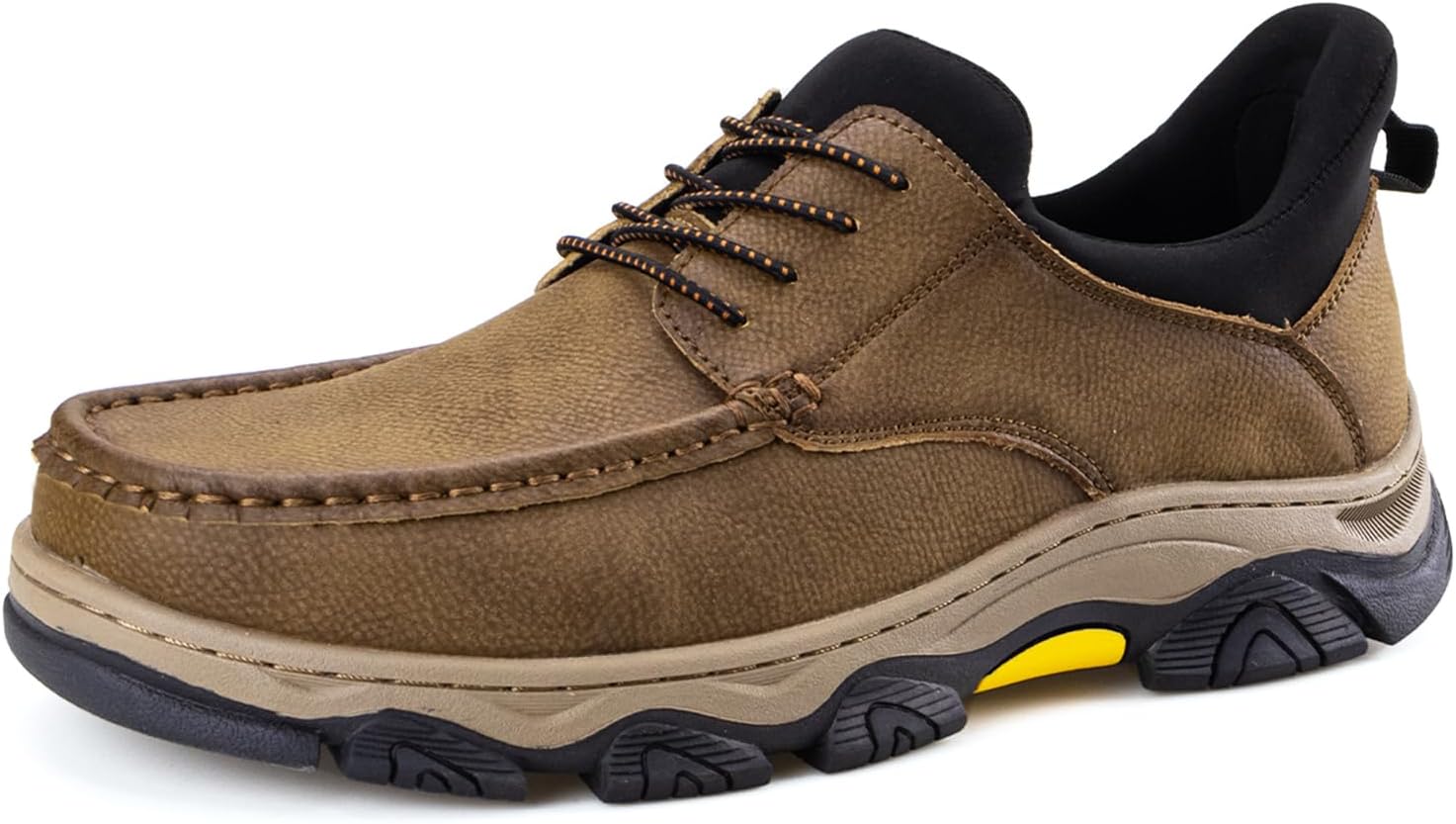 

Мужские слипоны UPIShi без шнурков из кожи, удобные для ходьбы, повседневные, офисные, деловые и для улицы с амортизирующей подошвой, хаки