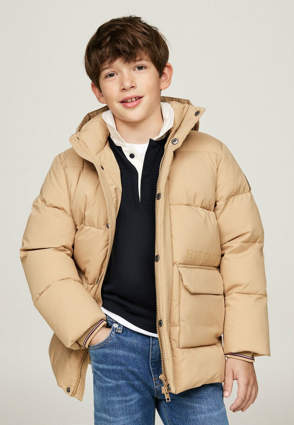 

Зимнее пальто Tommy Hilfiger, бежевый