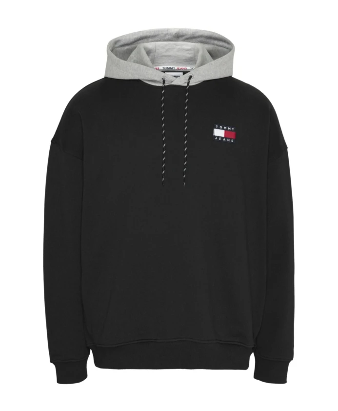 

Оригинальная толстовка с логотипом в стиле колор-блок. Tommy Jeans, черный