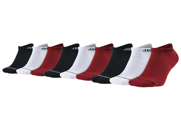 Jordan Повседневные носки Ma Ankle Unisex Black White Red Couple's — фото 2