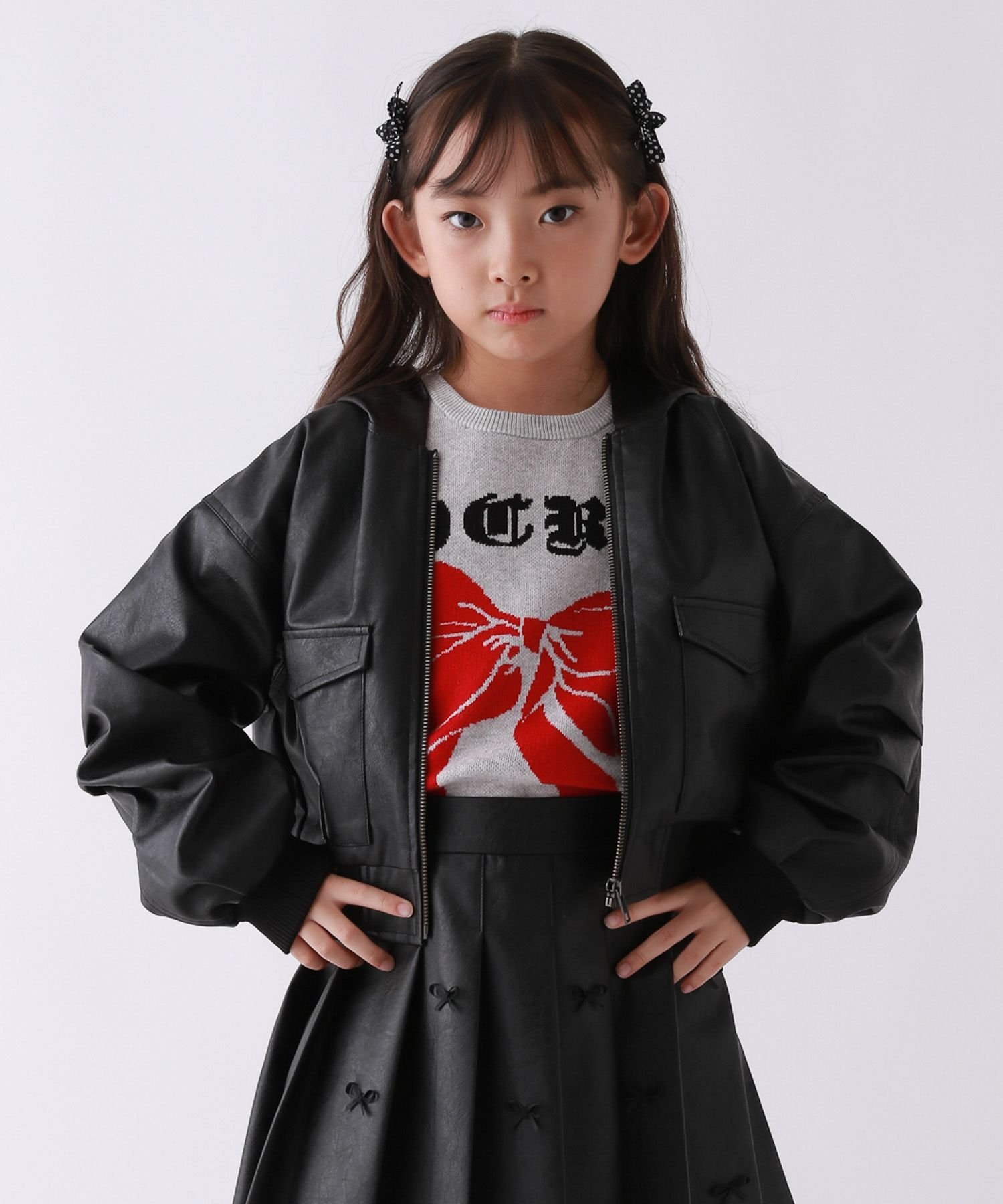Блузон с капюшоном из искусственной кожи 10C Repipi, Black 09