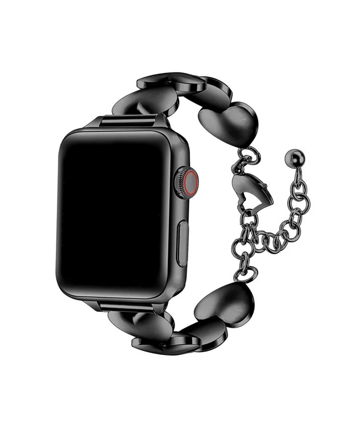 

Браслет Lover из нержавеющей стали для Apple Watch 44, 45, 46, 49 мм Posh Tech, черный