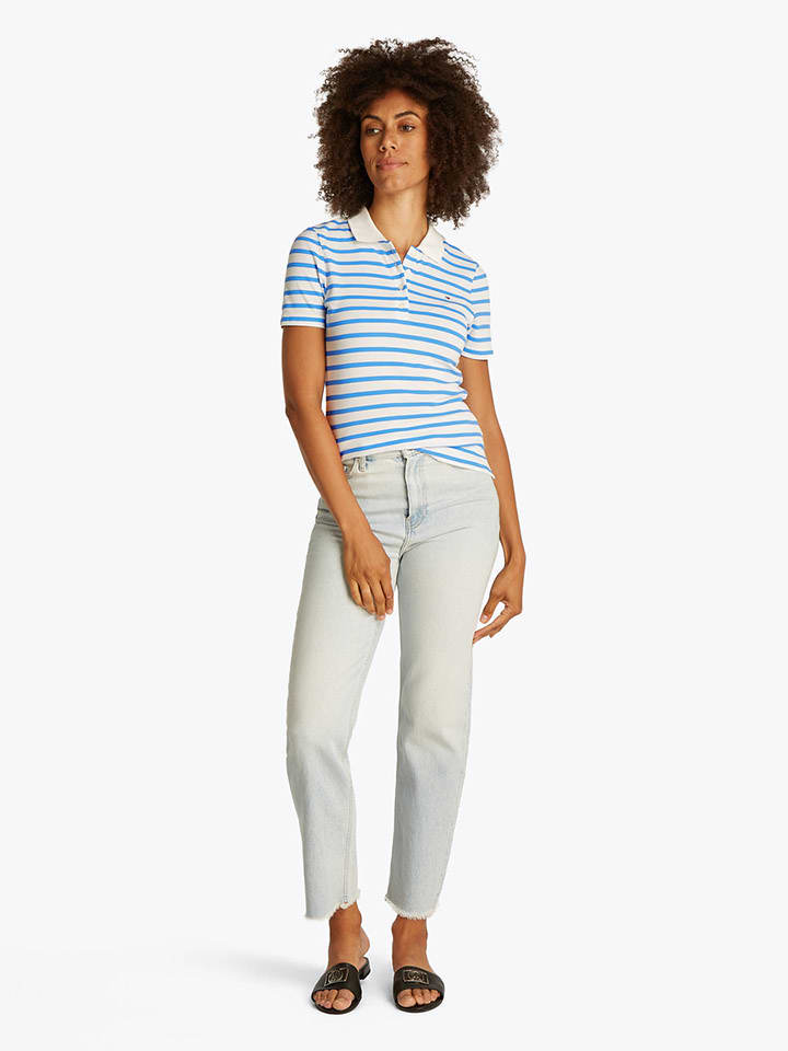 

Tommy Hilfiger Рубашка поло светло-голубого/белого цвета