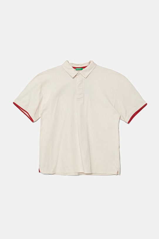 

Хлопковая поло United Colors Of Benetton, бежевый