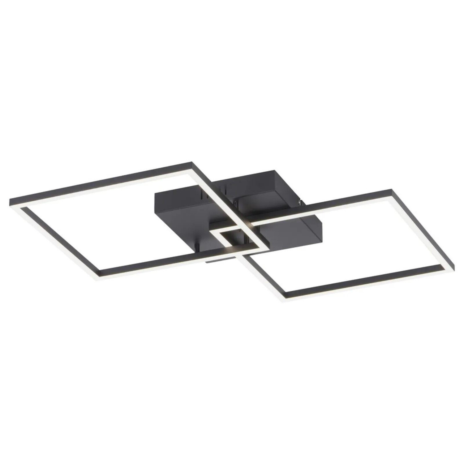 

Потолочный светильник click-licht, 53x53x6,5 см, черно-белый