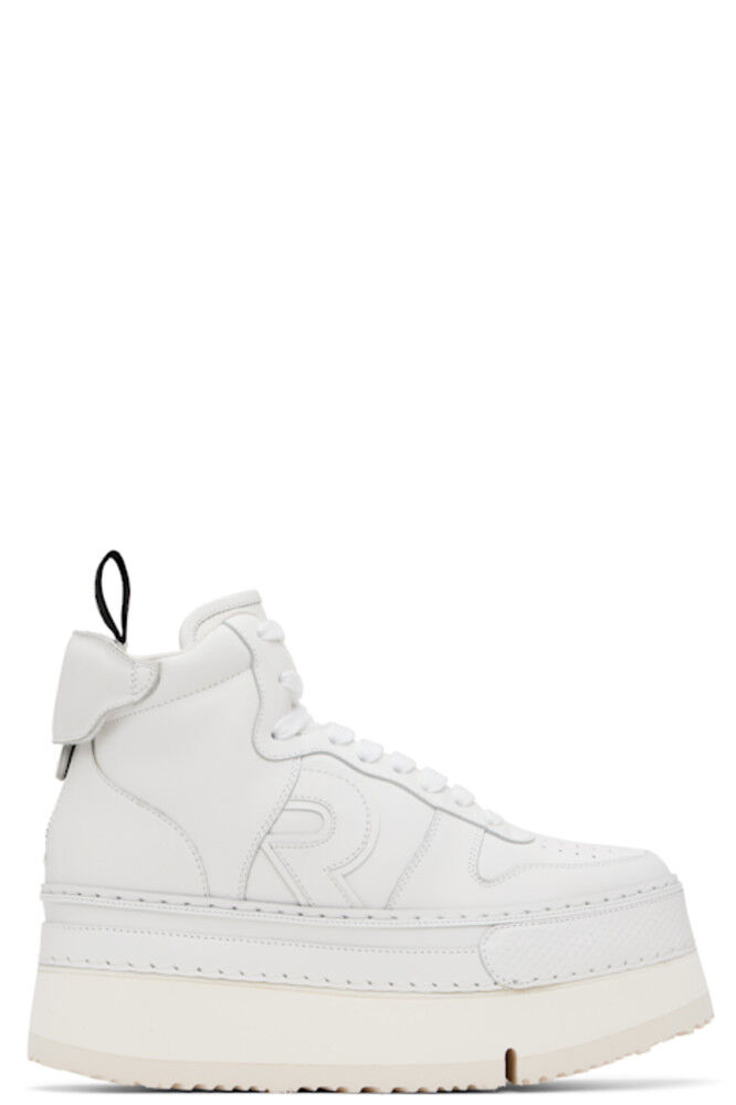 Белые высокие кеды Riot Leather R13