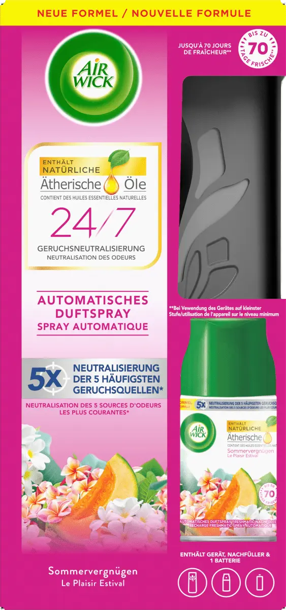 

Стартовый набор освежителей воздуха Freshmatic Summer Enjoy 1 шт. AirWick