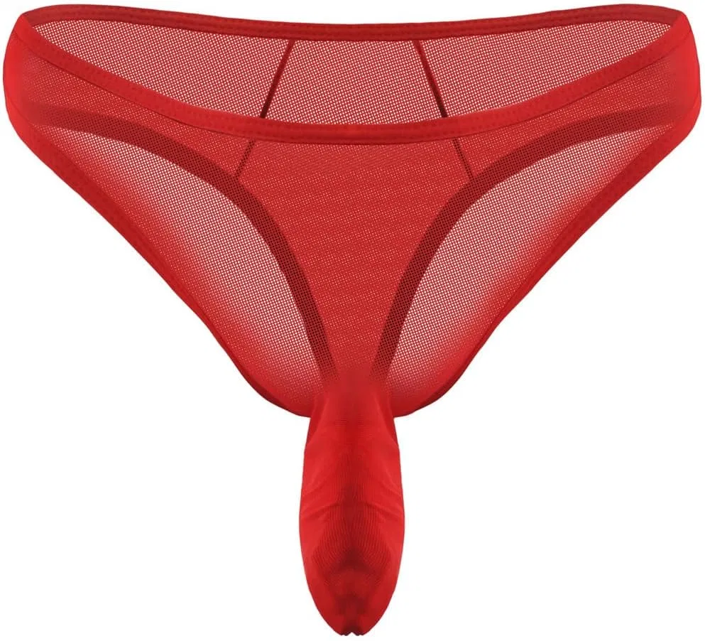Трусы мужские, сетчатые, Red
