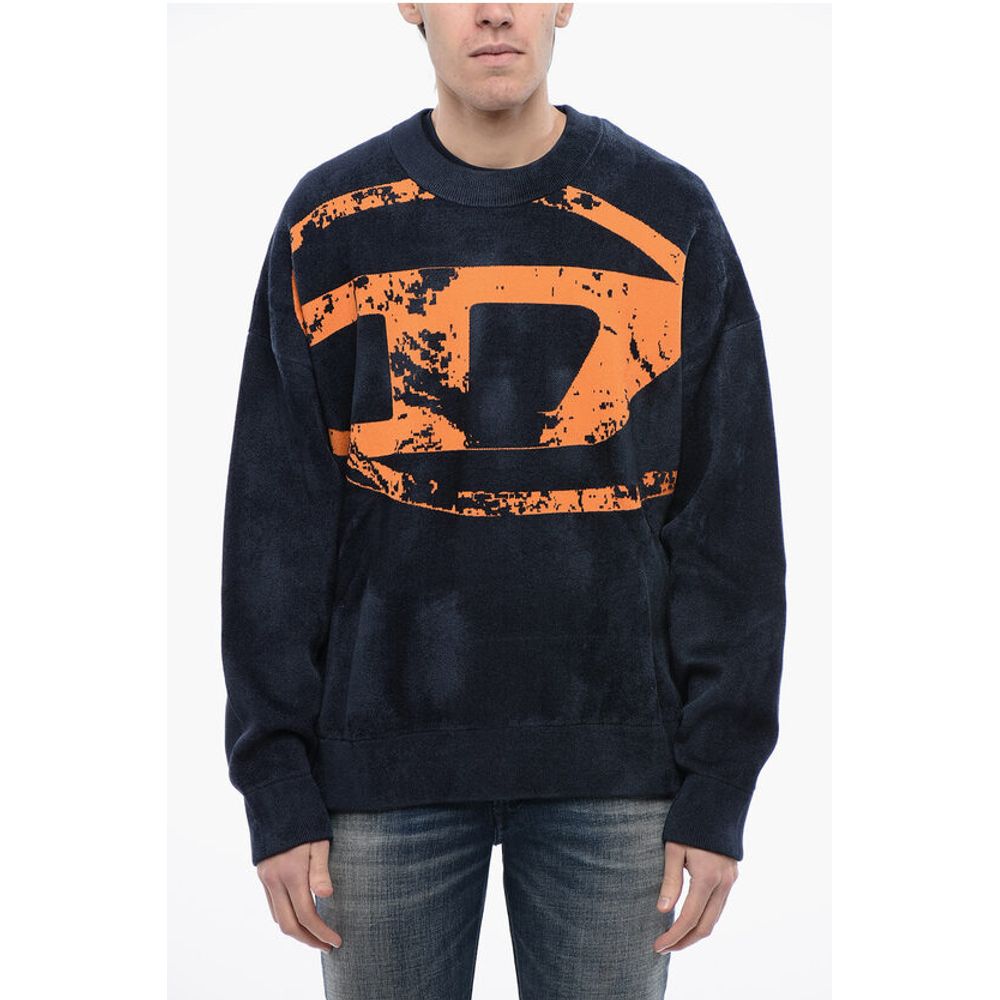 

RED TAG Velvet K-TRIA Свитер с круглым вырезом и монограммой спереди Diesel, Blue