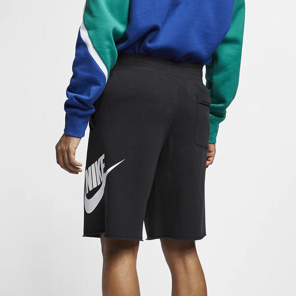 Шорты logo printing running sports short pant male black Nike, черный — фото 4