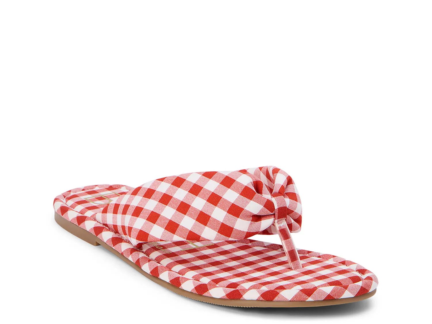 Сандалии Beach by Matisse Gidget Flip Flop, Red Gingham Print