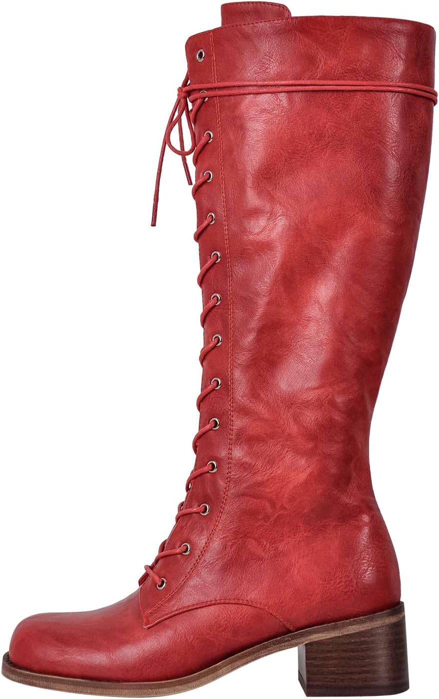 

Ботинки VERISSON с квадратным носком, низким массивным каблуком и молнией, модные ботильоны, красный