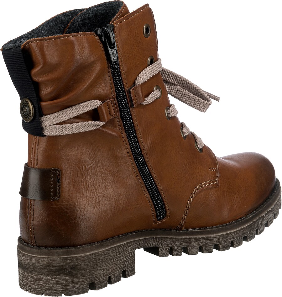 Ботильоны на шнуровке Rieker Lace-Up Ankle Boots, коричневый — фото 4