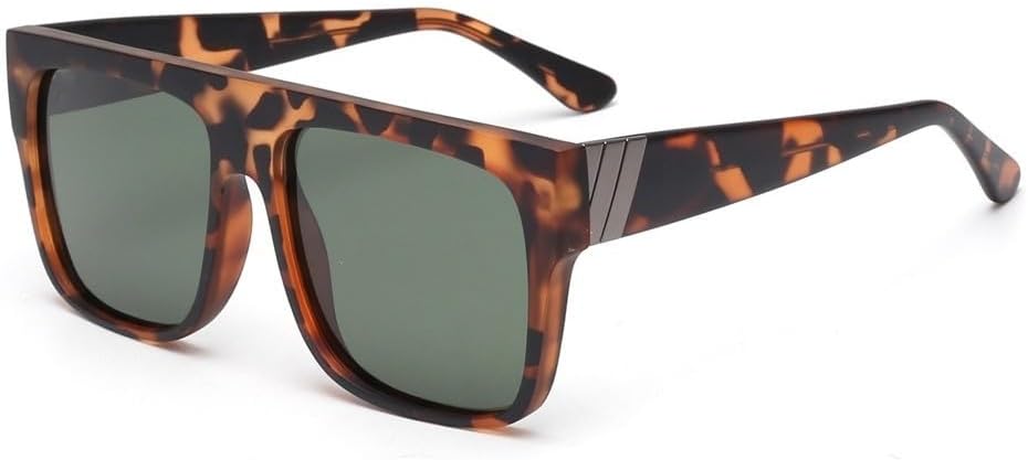 

Солнцезащитные очки в ацетатной оправе, большие, поляризованные, квадратной формы, для мужчин и женщин, с плоской верхней частью, защита от УФ-излучения UV400 WNCKSQ, C2 Demi G15