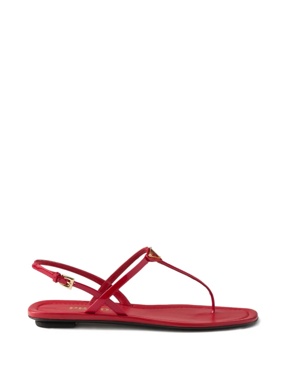 Вьетнамки из лакированной кожи Prada, красный