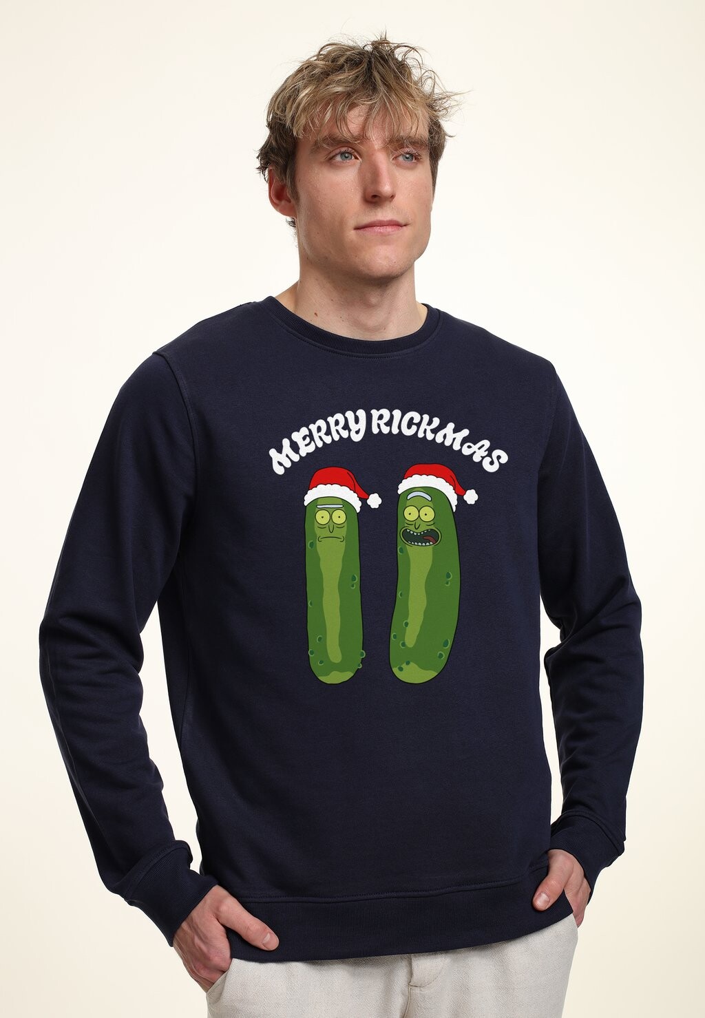 

Толстовка RICK AND MORTY PICKLE RICK CHRISTMAS Henry Tiger, темно-синий