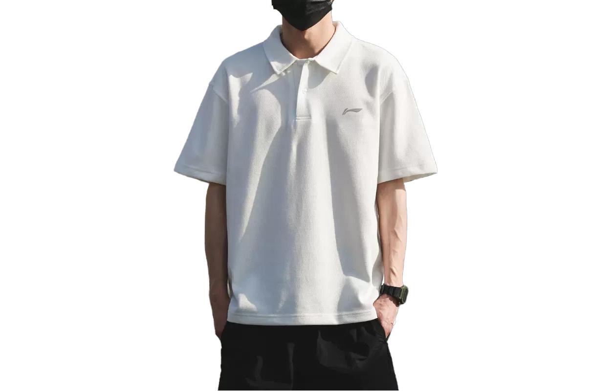 

Лининг Фитнес Коллекция Спортивная Повседневная Коллекция Поло Мужская Белая