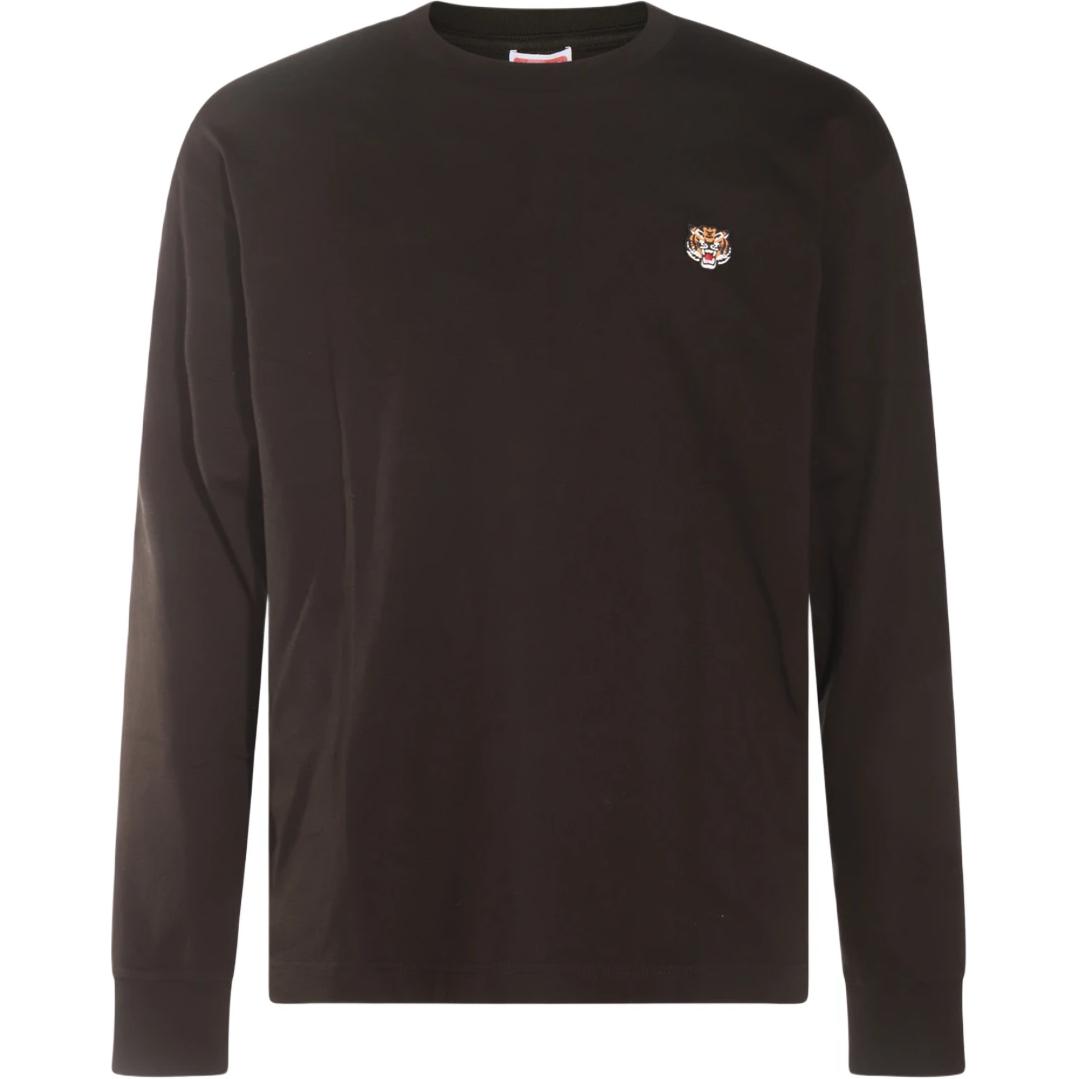 

Lucky Tiger вышитая футболка с длинным рукавом KENZO, черный