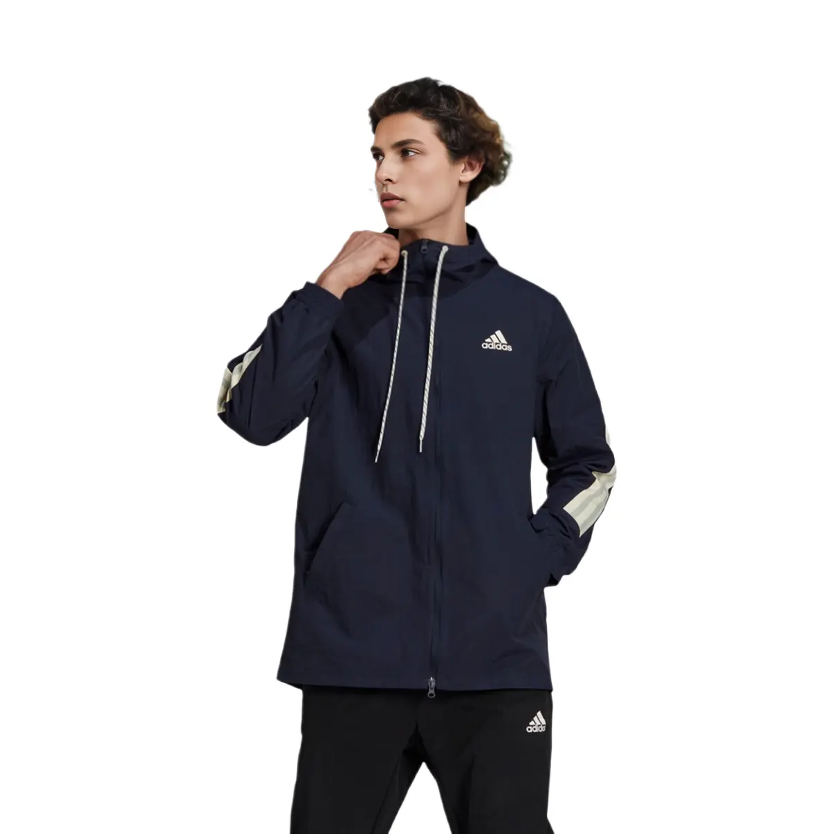Куртка Tiro 24 мужская темно-синяя Adidas, темно-синий — фото 2