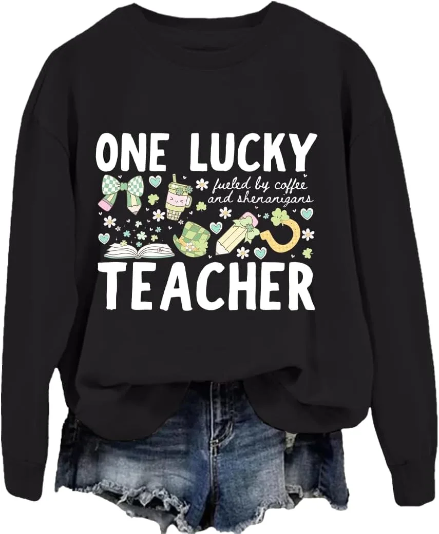 

Свитшот One Lucky Teacher St. Patrick's Day Kzggs
