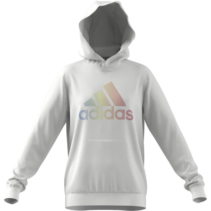 

Детская толстовка с капюшоном и металлическим принтом Adidas, белый