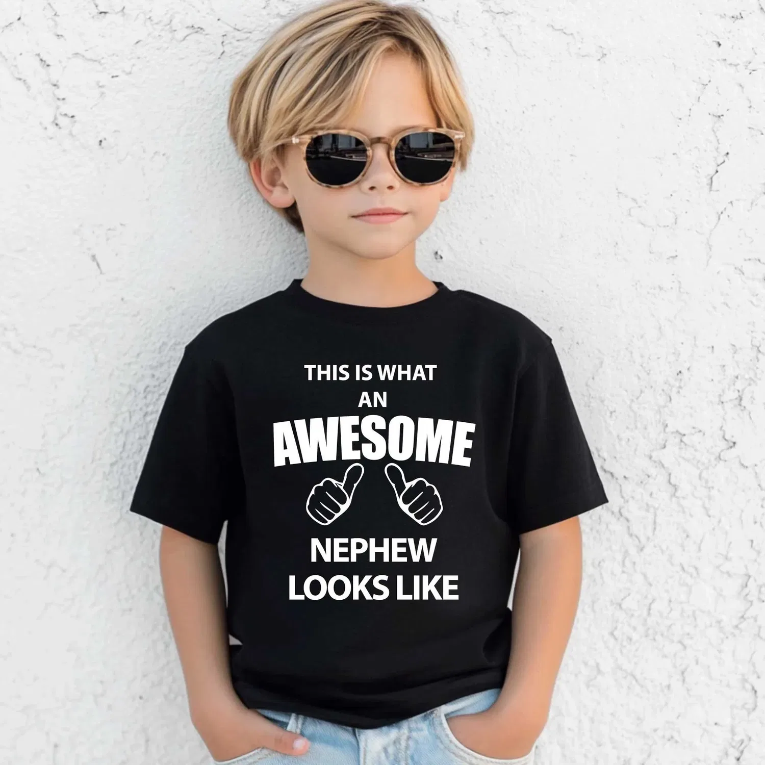 Футболка для мальчика "Awesome Nephew" 60 Second Makeover, черный