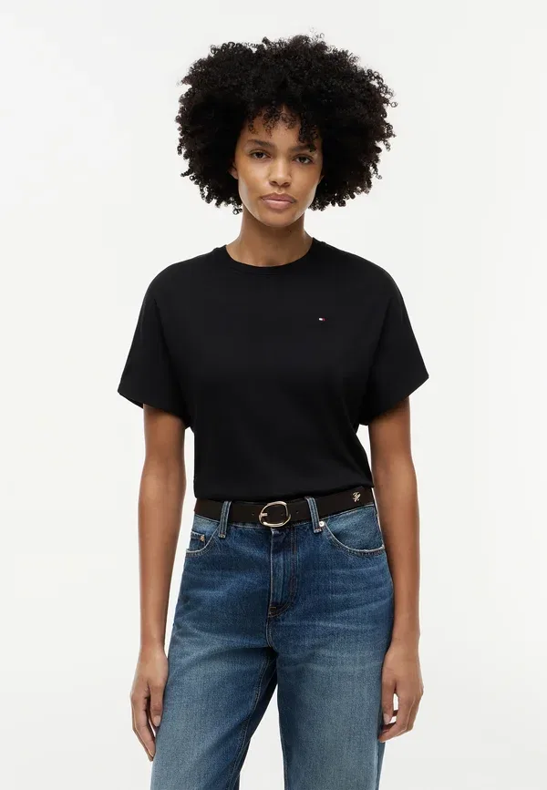 Футболка Tommy Hilfiger Cody batwing tee basic t-shirt, черный