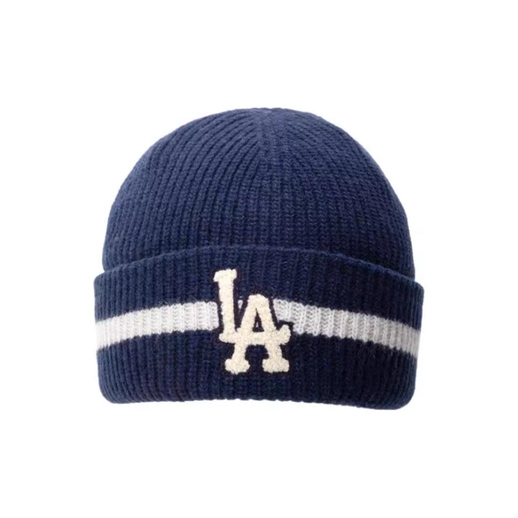 

MLB Шерстяная вязаная шапка унисекс тёмно-синяя, Navy Blue