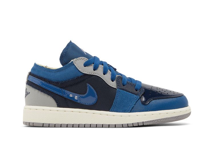 Кроссовки Air Jordan Air Jordan 1 Low SE Craft GS 'Inside Out - Obsidian', синий — фото 2