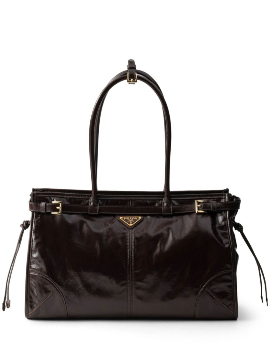 

Prada большая кожаная сумка, коричневый
